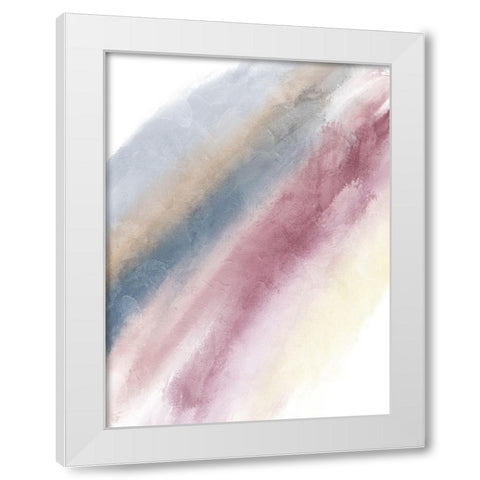 Mood Rainbow White Modern Wood Framed Art Print by OnRei