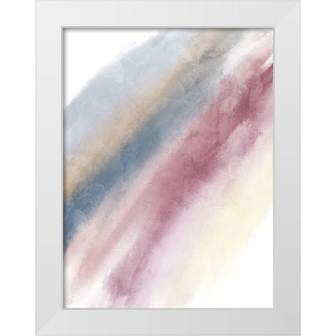 Mood Rainbow White Modern Wood Framed Art Print by OnRei