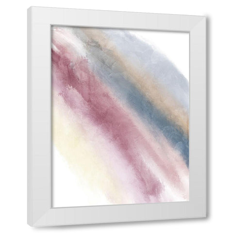 Mood Rainbow Mate White Modern Wood Framed Art Print by OnRei