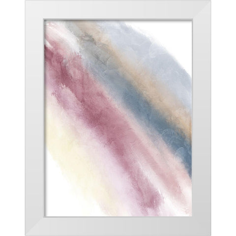 Mood Rainbow Mate White Modern Wood Framed Art Print by OnRei