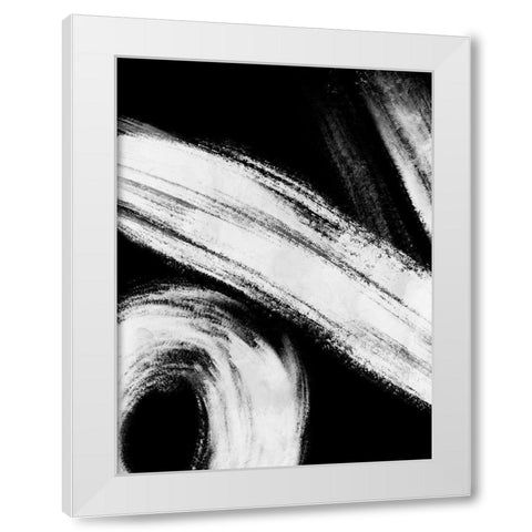 Reversed Strokes 2 White Modern Wood Framed Art Print by OnRei