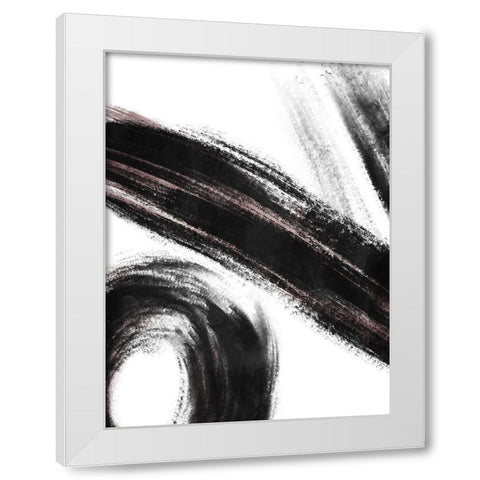 Strokes 3 White Modern Wood Framed Art Print by OnRei