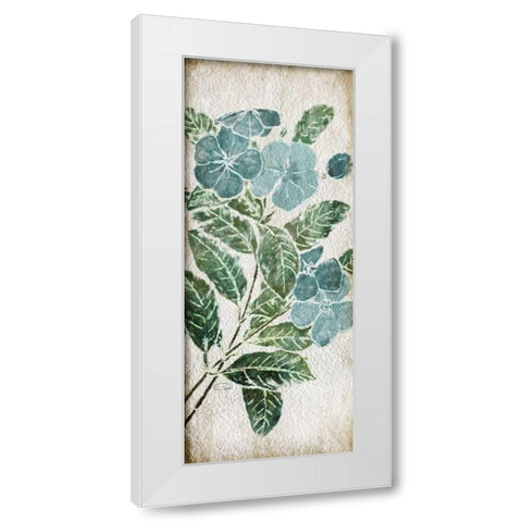 Calm Flowers White Modern Wood Framed Art Print by OnRei