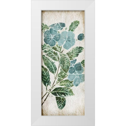 Calm Flowers White Modern Wood Framed Art Print by OnRei