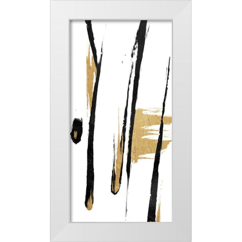 Falling Star White Modern Wood Framed Art Print by OnRei