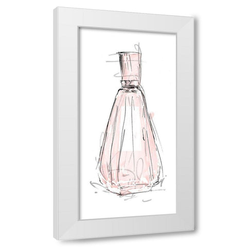 Perfume Bottle White Modern Wood Framed Art Print by OnRei