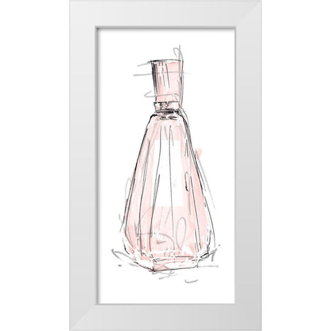 Perfume Bottle White Modern Wood Framed Art Print by OnRei