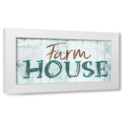 Farm House White Modern Wood Framed Art Print by OnRei