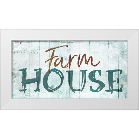 Farm House White Modern Wood Framed Art Print by OnRei