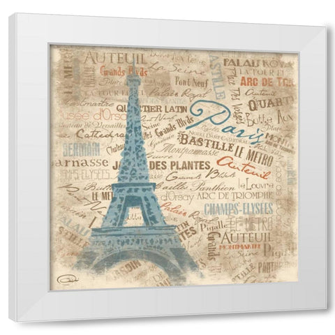 Paris SQ White Modern Wood Framed Art Print by OnRei