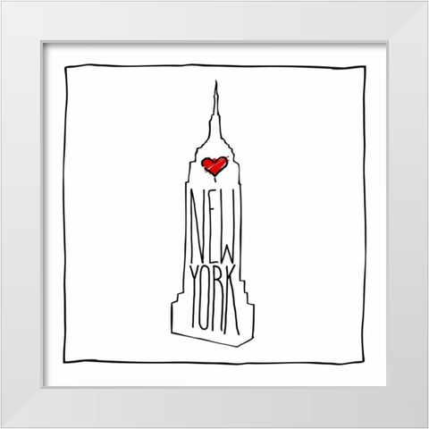 WHERE ELSE White Modern Wood Framed Art Print by OnRei