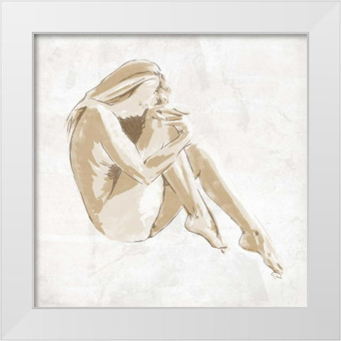 SKETCH PASSION White Modern Wood Framed Art Print by OnRei