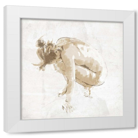 SKETCH PASSION 2 White Modern Wood Framed Art Print by OnRei