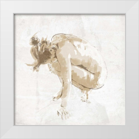 SKETCH PASSION 2 White Modern Wood Framed Art Print by OnRei