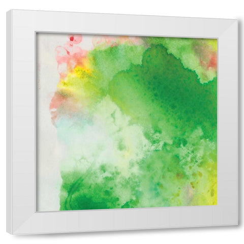 Watercolor White Modern Wood Framed Art Print by OnRei