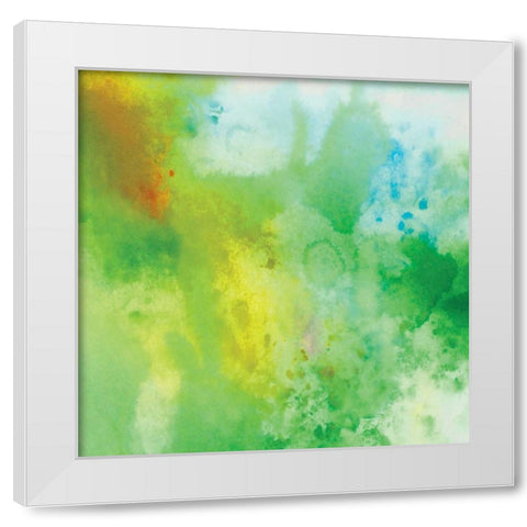 Watercolor Mate White Modern Wood Framed Art Print by OnRei