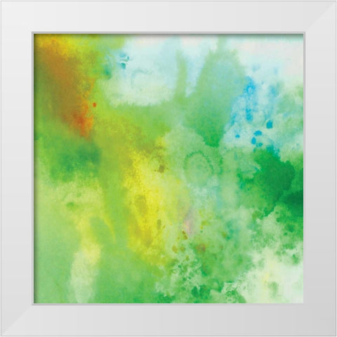 Watercolor Mate White Modern Wood Framed Art Print by OnRei