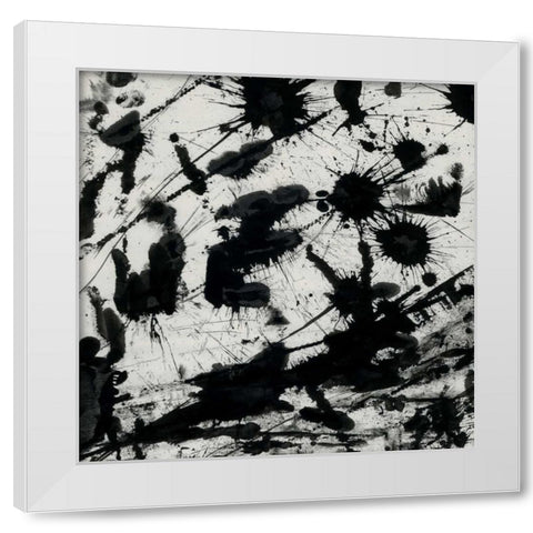 Splatter 2 White Modern Wood Framed Art Print by OnRei