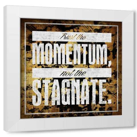 Stagnate GOLD White Modern Wood Framed Art Print by OnRei