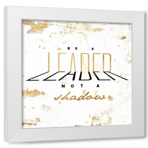 LEADER Gold White Modern Wood Framed Art Print by OnRei