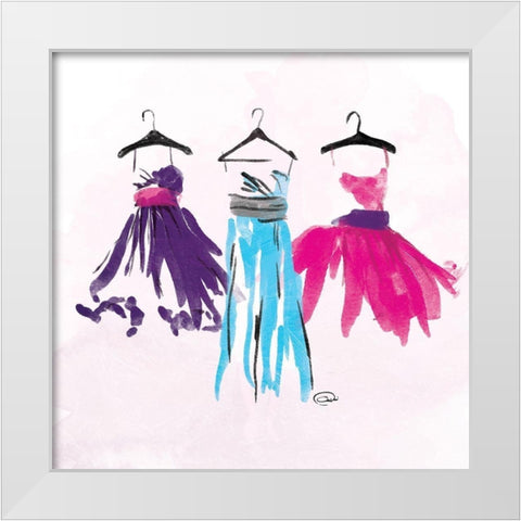 Dresses Watercolor Mate White Modern Wood Framed Art Print by OnRei