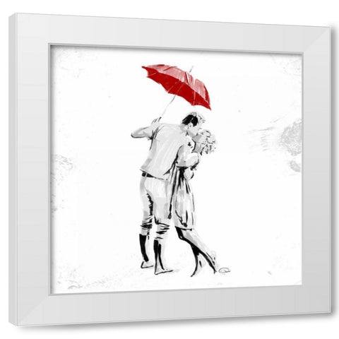 True Love Red Pop White Modern Wood Framed Art Print by OnRei