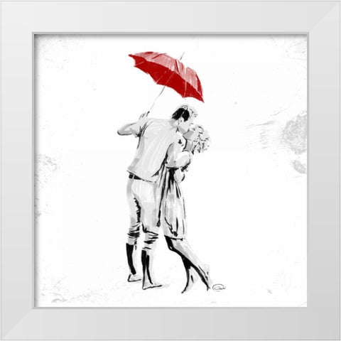 True Love Red Pop White Modern Wood Framed Art Print by OnRei