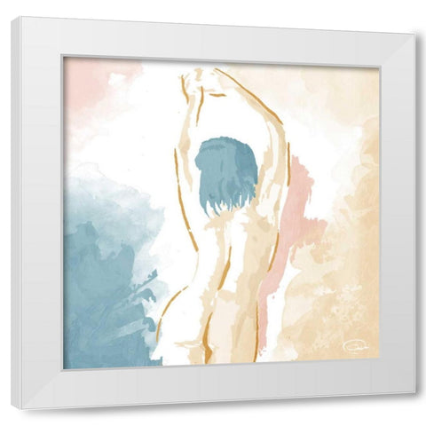 Stretch White Modern Wood Framed Art Print by OnRei