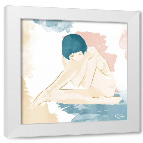 Love Yourself White Modern Wood Framed Art Print by OnRei