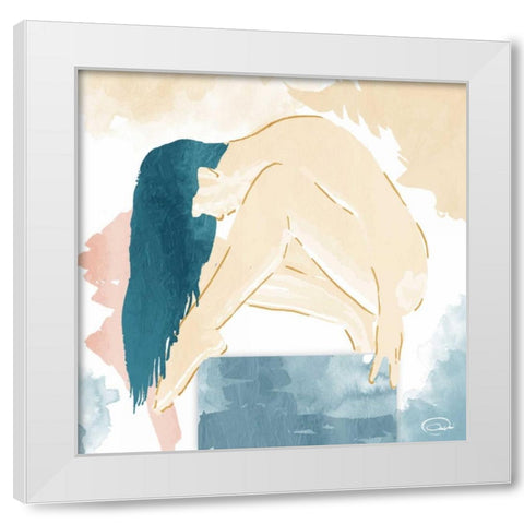 Know Where Your At White Modern Wood Framed Art Print by OnRei