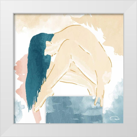 Know Where Your At White Modern Wood Framed Art Print by OnRei