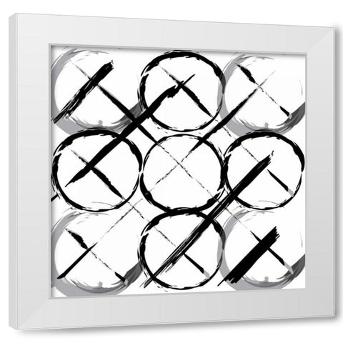 XOXO White Modern Wood Framed Art Print by OnRei