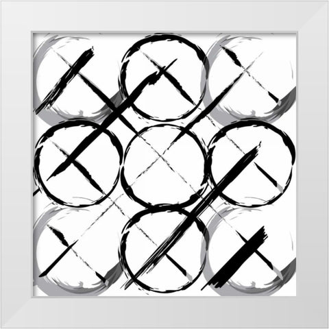 XOXO White Modern Wood Framed Art Print by OnRei