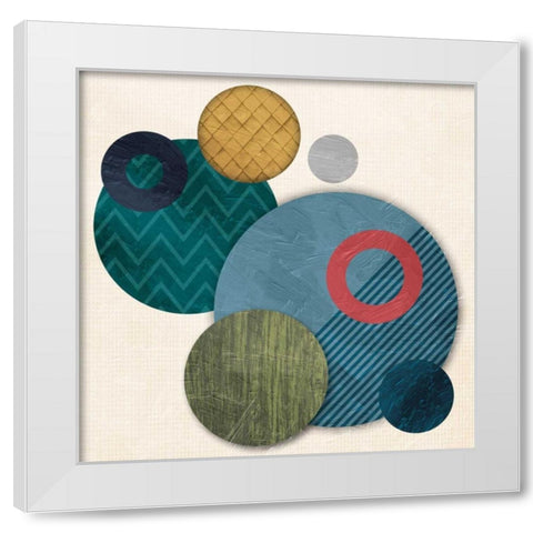 Circular Convention White Modern Wood Framed Art Print by OnRei