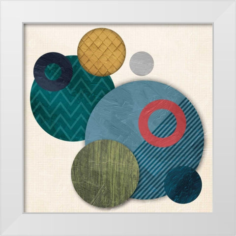 Circular Convention White Modern Wood Framed Art Print by OnRei