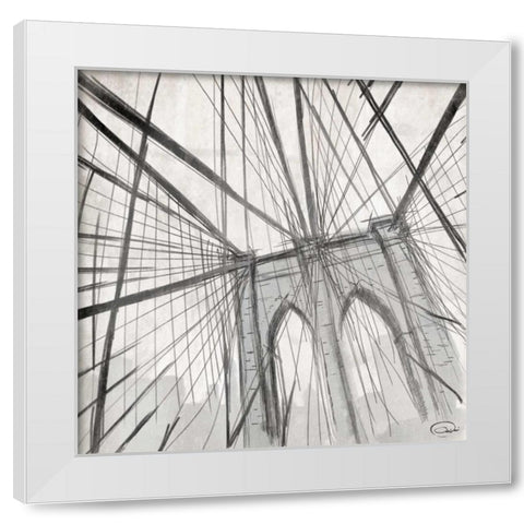 BB Close Up White Modern Wood Framed Art Print by OnRei