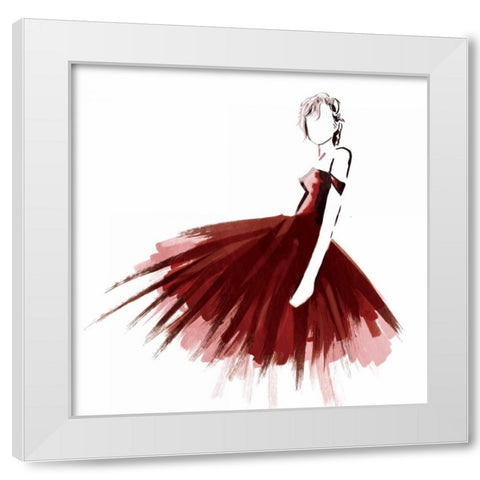 Red Attitude White Modern Wood Framed Art Print by OnRei