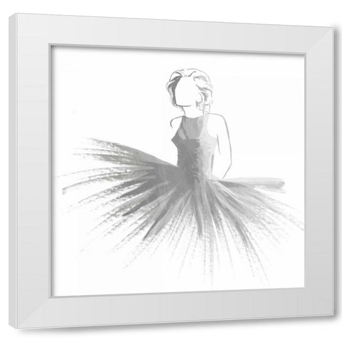 Silver Attitude White Modern Wood Framed Art Print by OnRei