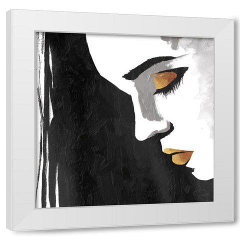 Face Down White Modern Wood Framed Art Print by OnRei