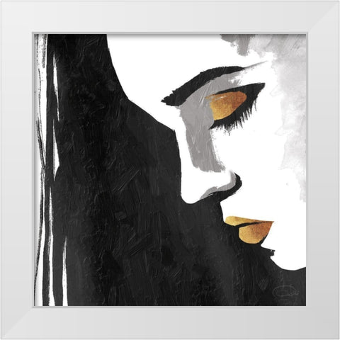 Face Down White Modern Wood Framed Art Print by OnRei