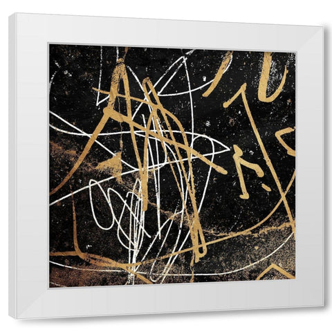 Chaos White Modern Wood Framed Art Print by OnRei