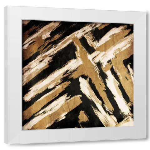 Hectic Maze Mate White Modern Wood Framed Art Print by OnRei