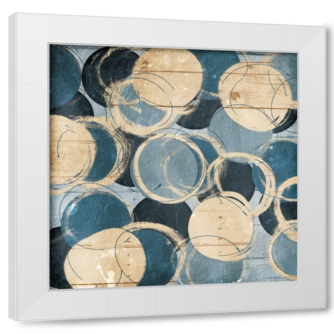 Circ Layers White Modern Wood Framed Art Print by OnRei