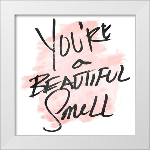 Beautiful Smell White Modern Wood Framed Art Print by OnRei