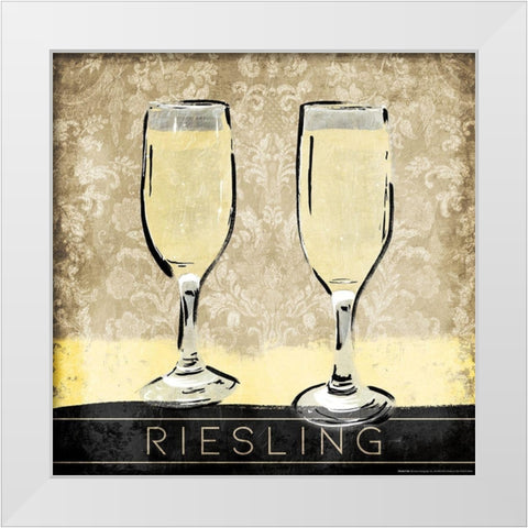 Riesling White Modern Wood Framed Art Print by OnRei