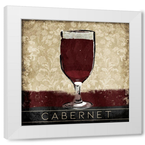 Cabernet White Modern Wood Framed Art Print by OnRei