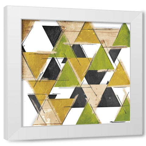 Loading Triangles White Modern Wood Framed Art Print by OnRei