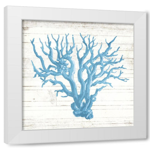 Coral On Wood Mate White Modern Wood Framed Art Print by OnRei