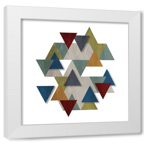 Floating Fall Tri White Modern Wood Framed Art Print by OnRei