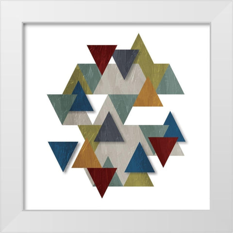 Floating Fall Tri White Modern Wood Framed Art Print by OnRei